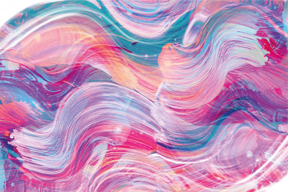 Tapis vinyle textures courbes abstraites vibrantes - TenStickers