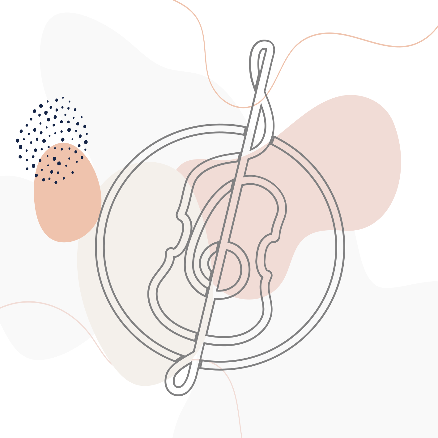 Tapis vinyle moderne contour des notes de musique - TenStickers