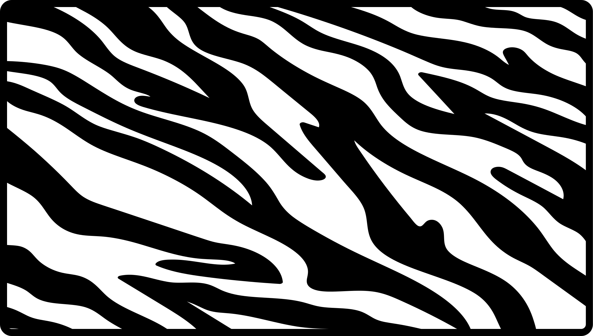 Tapis vinyle animal rayures monochromes - TenStickers