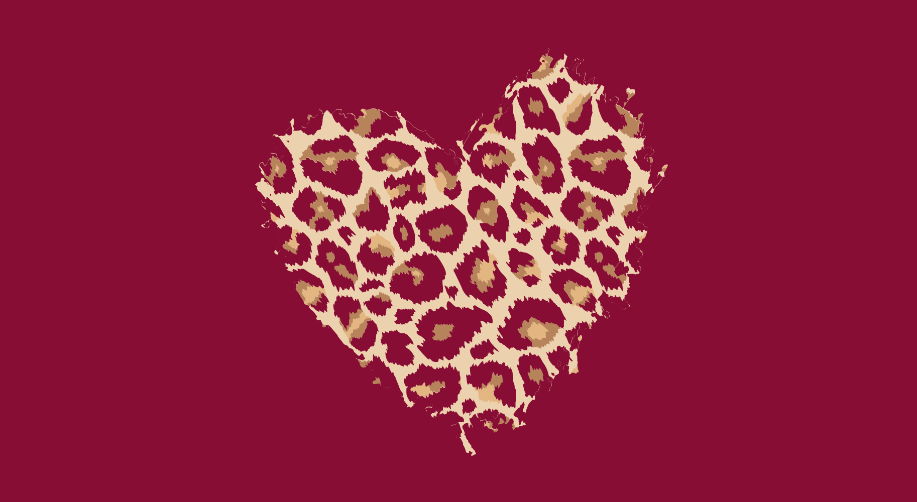 Tapis vinyle animal motif cœur - TenStickers