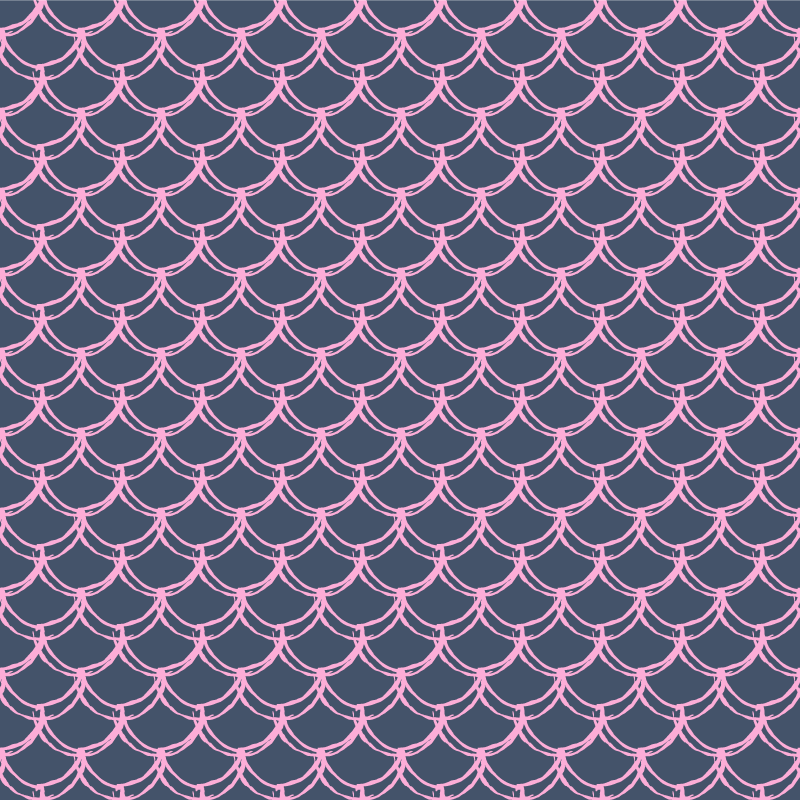 Tapis vinyle salle de bain lignes en coquillage rose - TenStickers