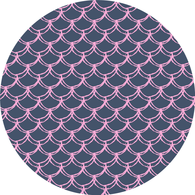 Tapis vinyle salle de bain motif coquillage - TenStickers