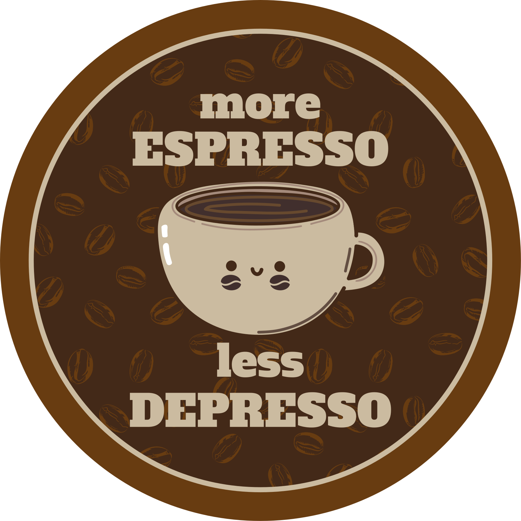 Tapis vinyle citation plus d'espresso moins - TenStickers