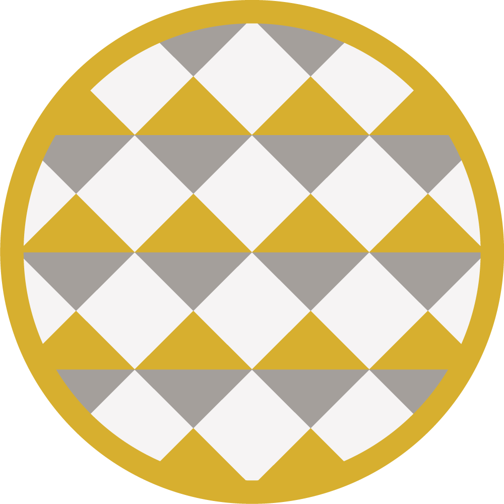 Tapis vinyle géométrique cercle à motif de losange - TenStickers