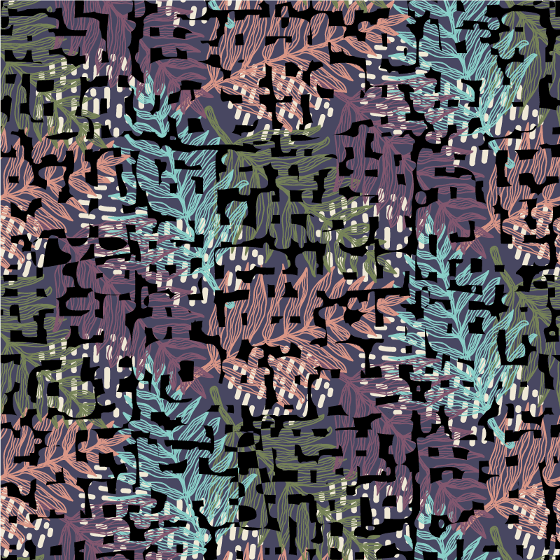 Tapis vinyle nature motif coloré de feuillage - TenStickers
