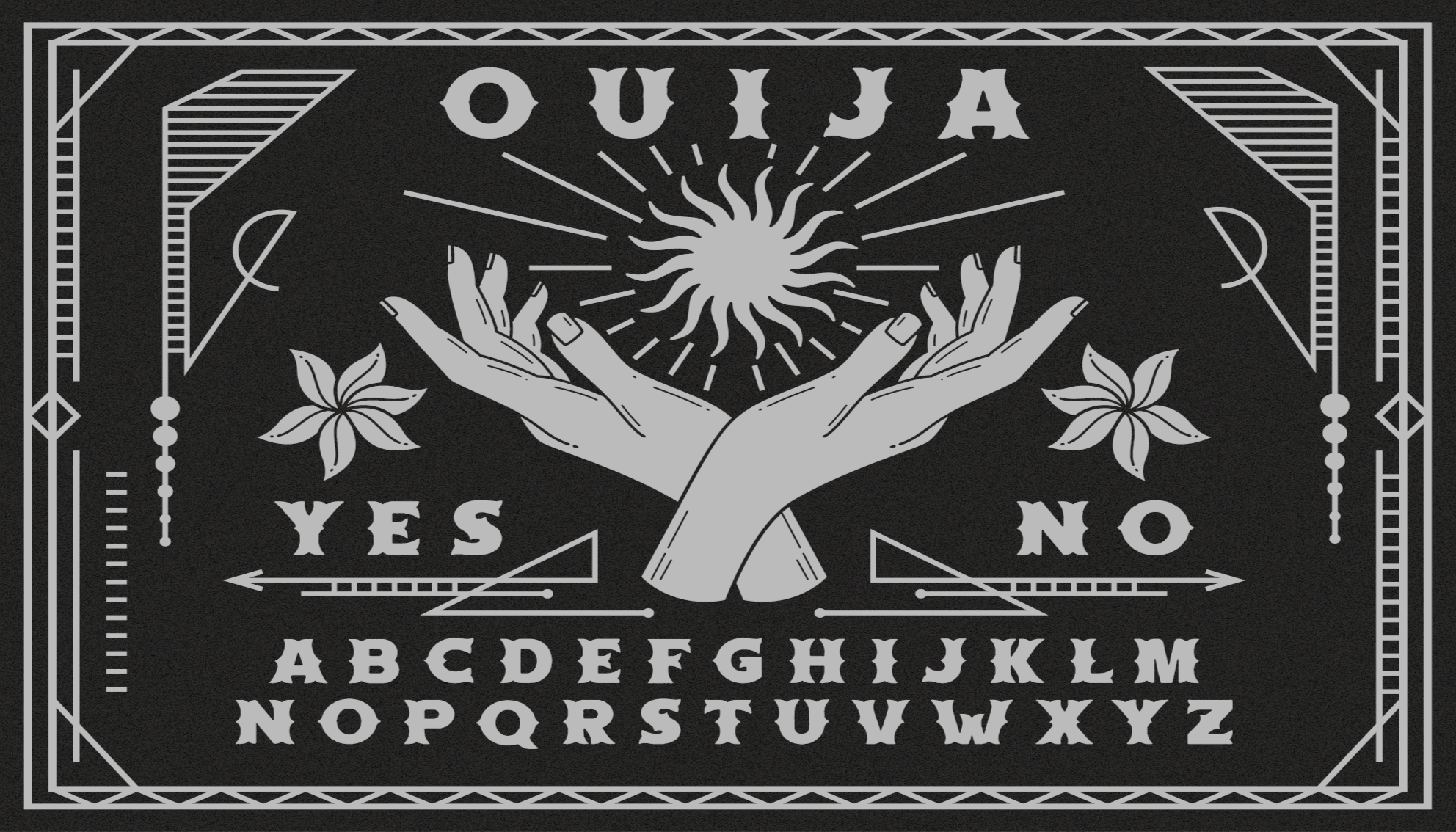 Tapis vinyle carte du monde conception des mains ouija - TenStickers