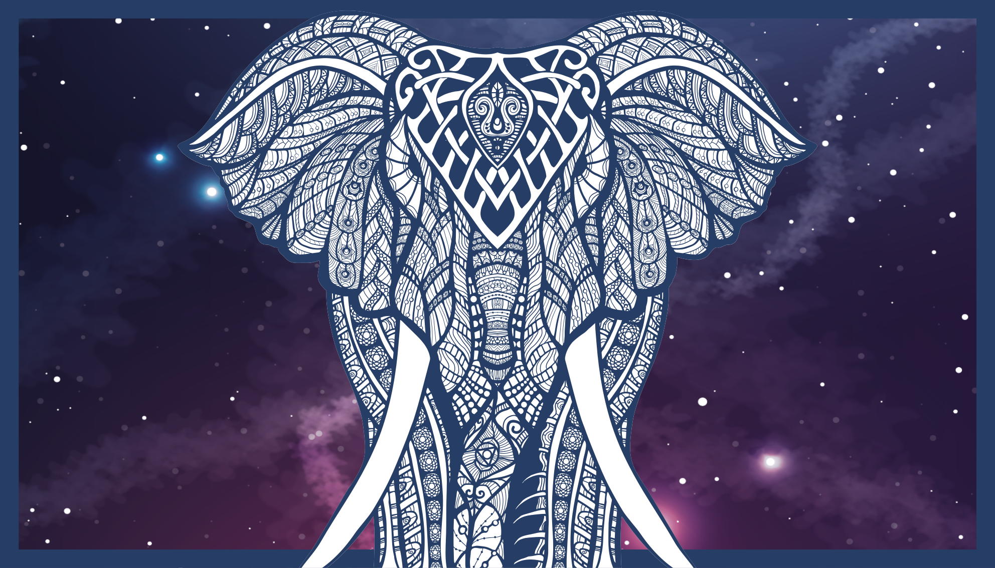 Tapis vinyle personnalisé Élégant art Éléphant - TenStickers