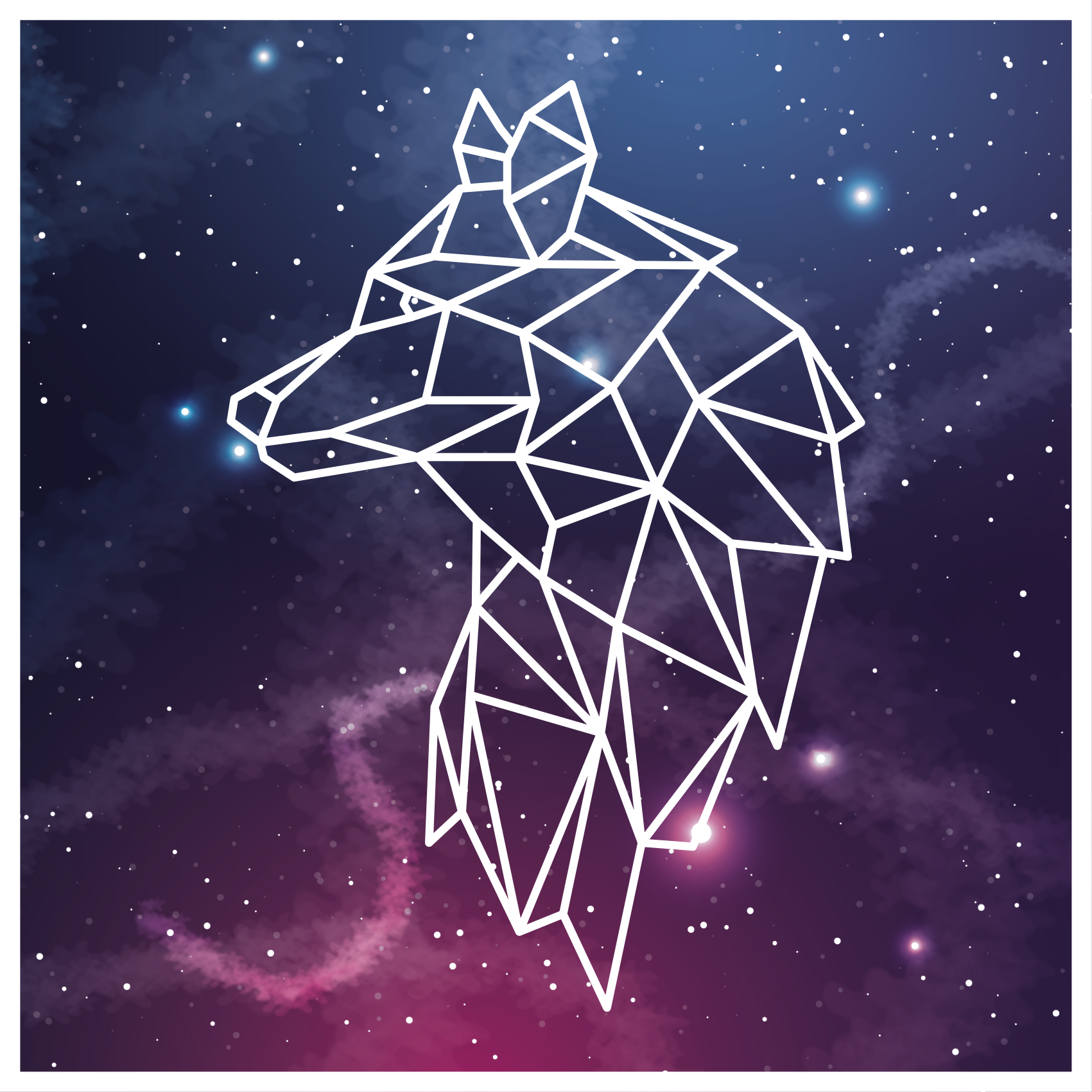 Tapis vinyle animal silhouette d'ours géométrique - TenStickers