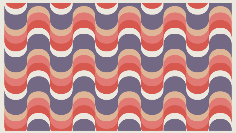 Tapis vinyle géométrique palette de couleurs ondulées - TenStickers