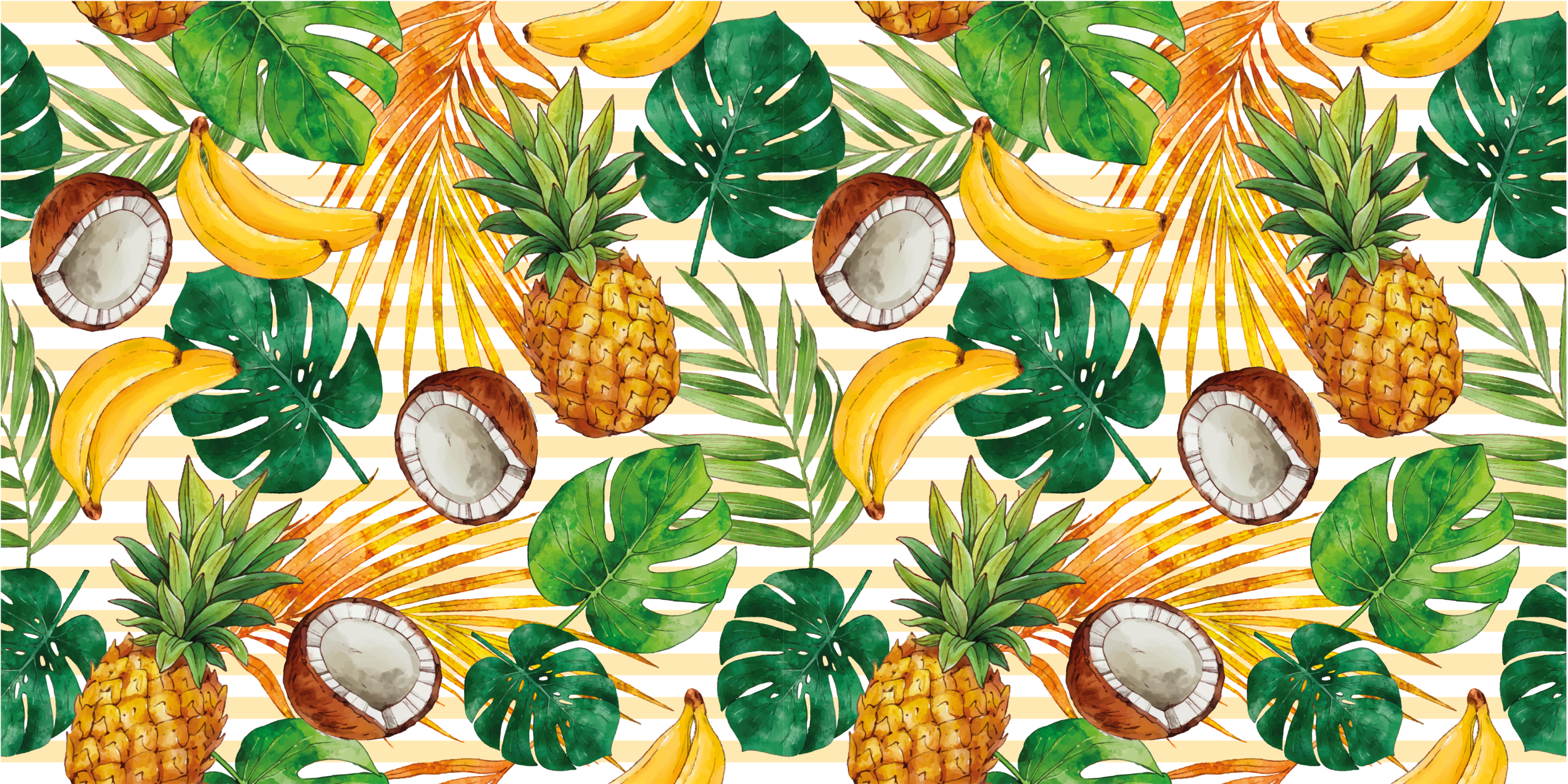 Tapis vinyle cuisine paradis des fruits tropicaux - TenStickers