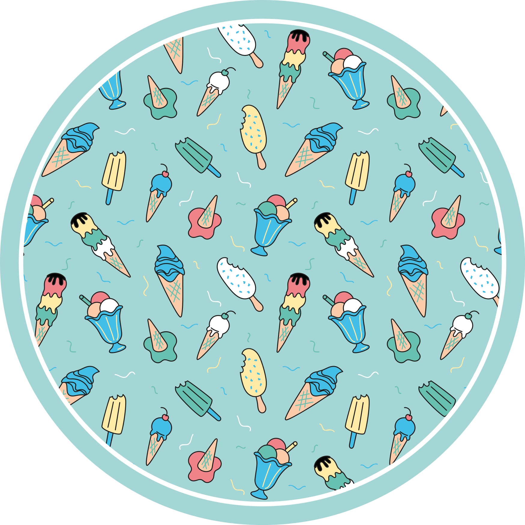 Tapis vinyle autres tapis joie des friandises glacées - TenStickers