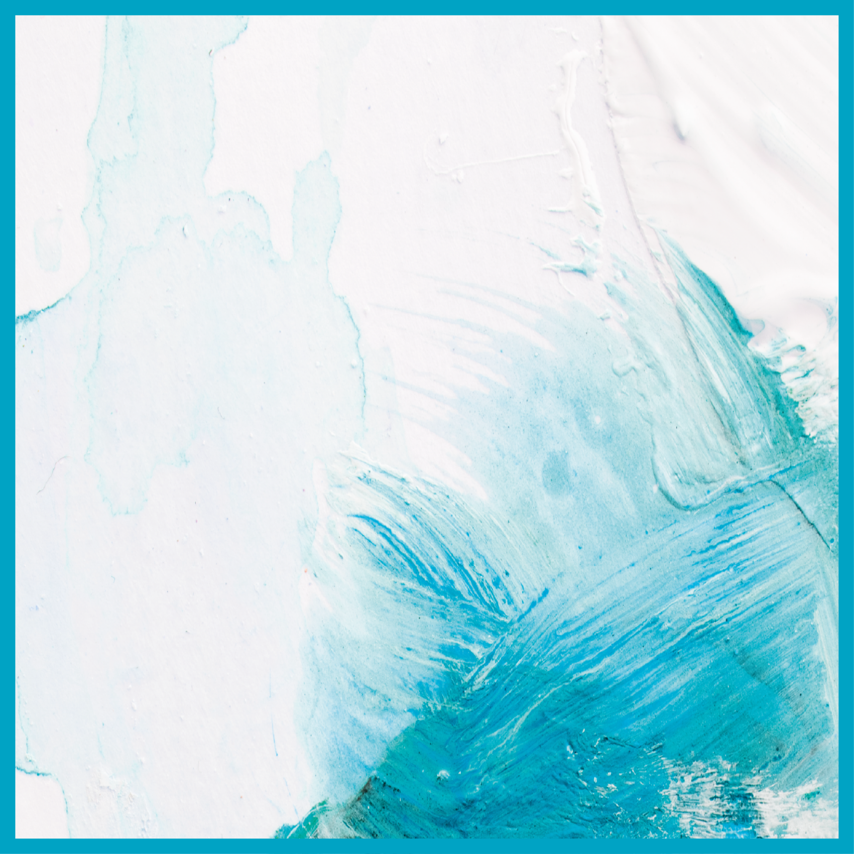 Tapis vinyle textures coups de pinceau aqua - TenStickers