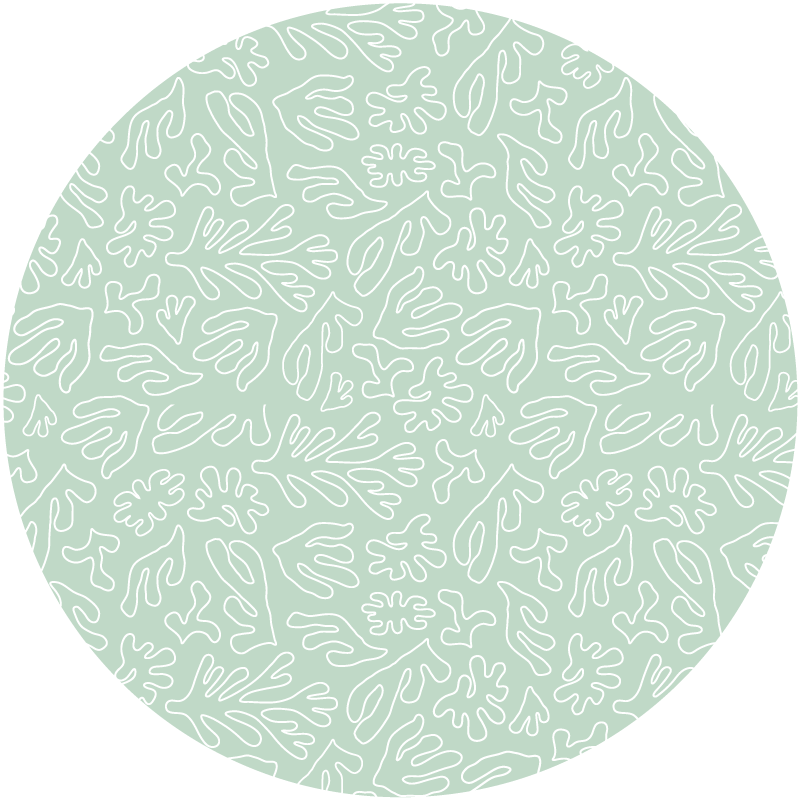 Tapis vinyle nature motifs feuillus - TenStickers