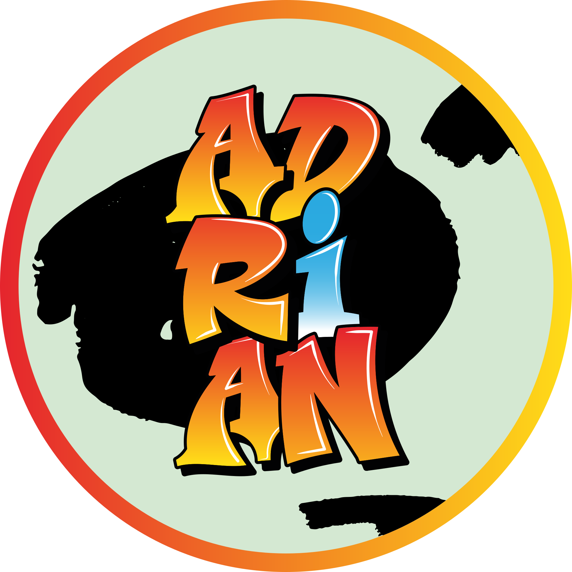 Tapis vinyle personnalisé conception de nom colorée - TenStickers