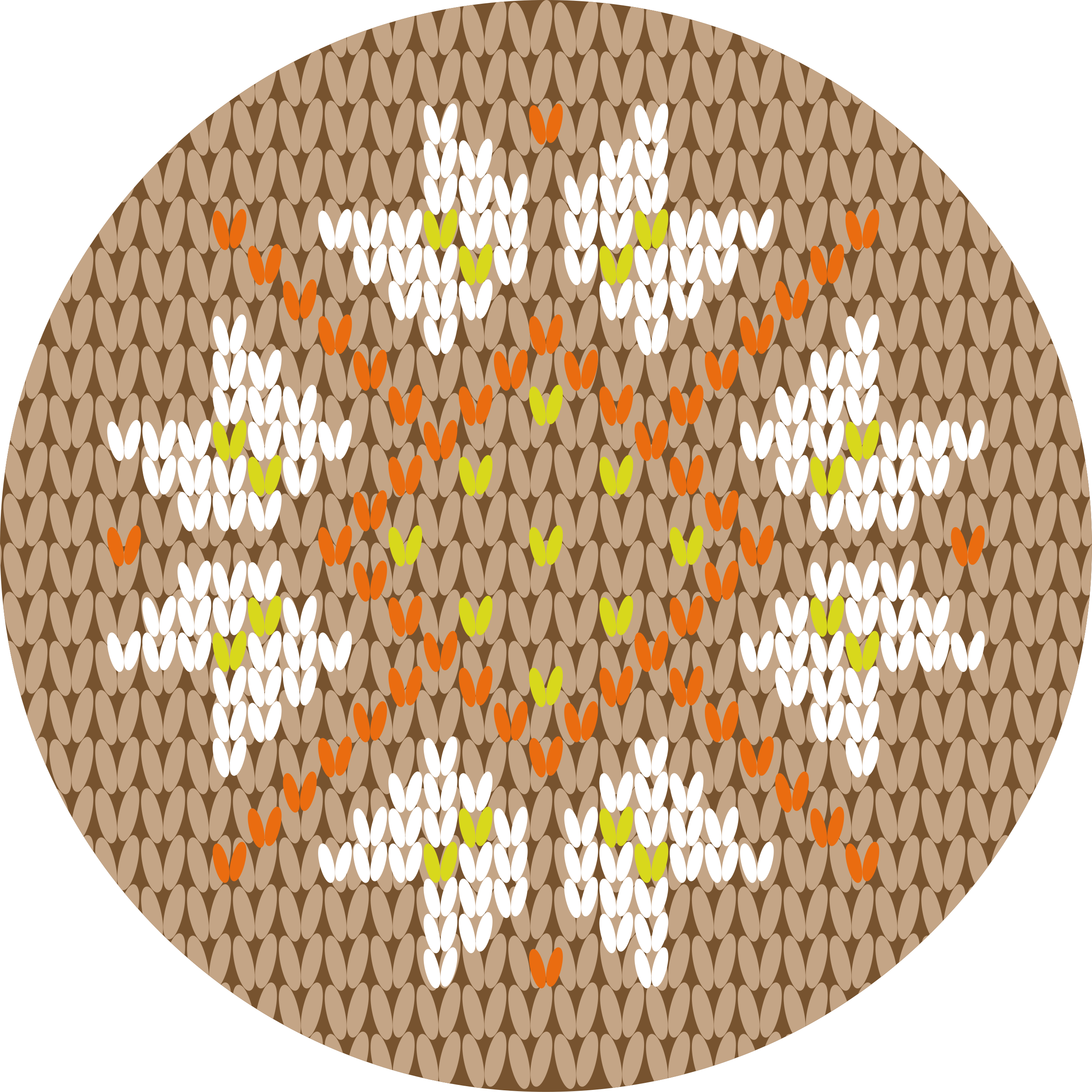 Tapis vinyle entrée style décoré de fleurs - TenStickers