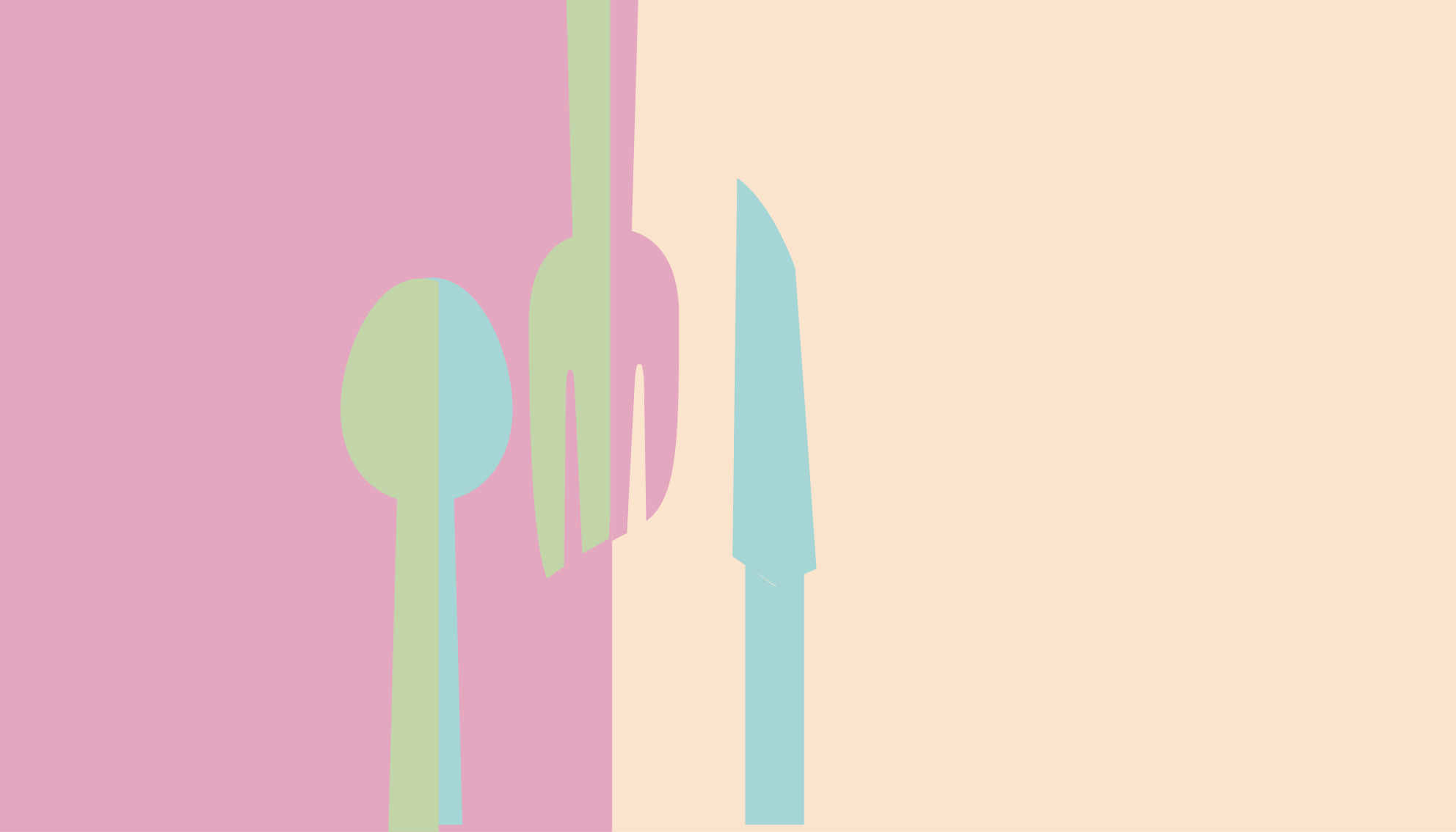 Tapis vinyle cuisine silhouettes d'ustensiles élégantes - TenStickers