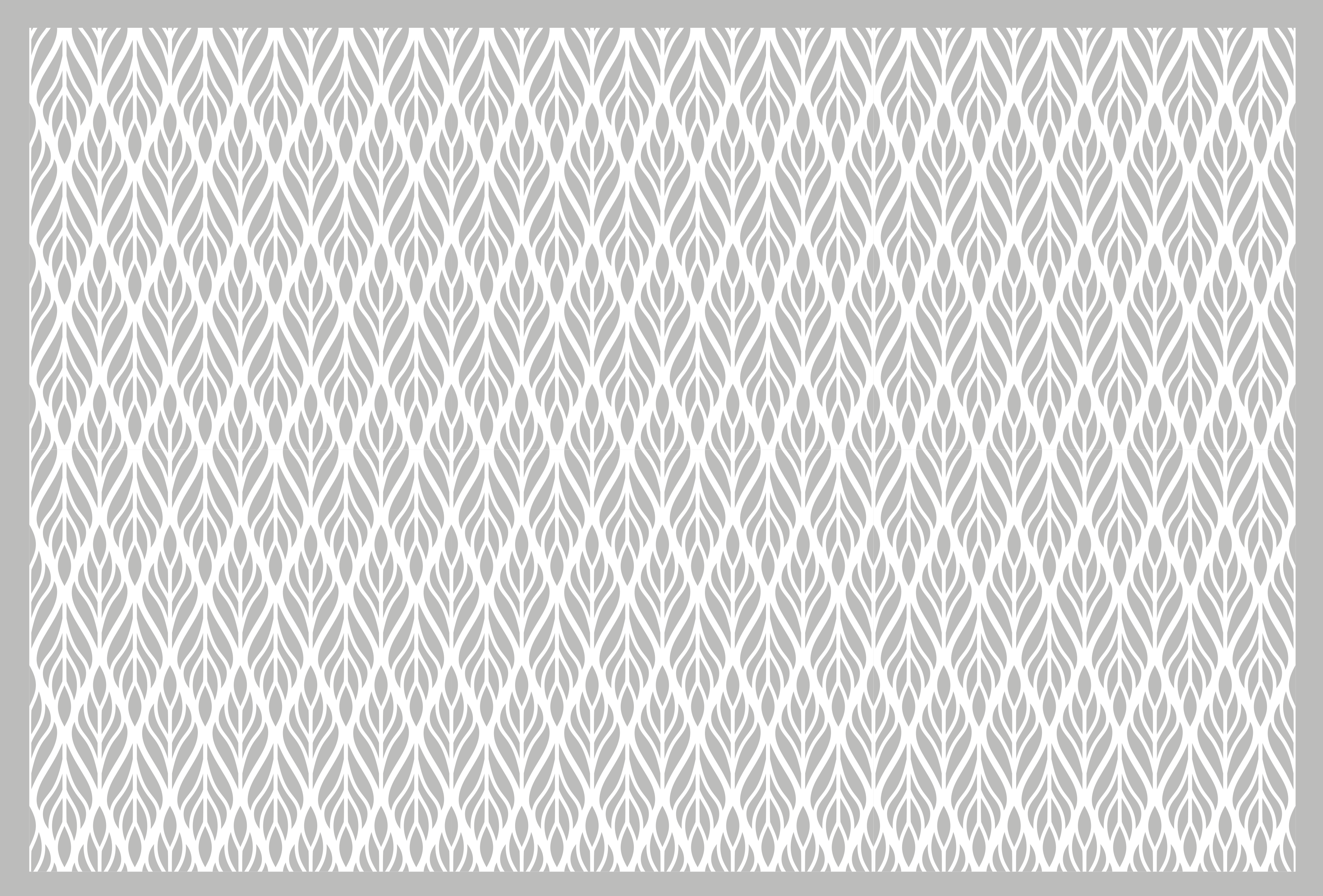 Tapis vinyle moderne motif de feuilles grises - TenStickers