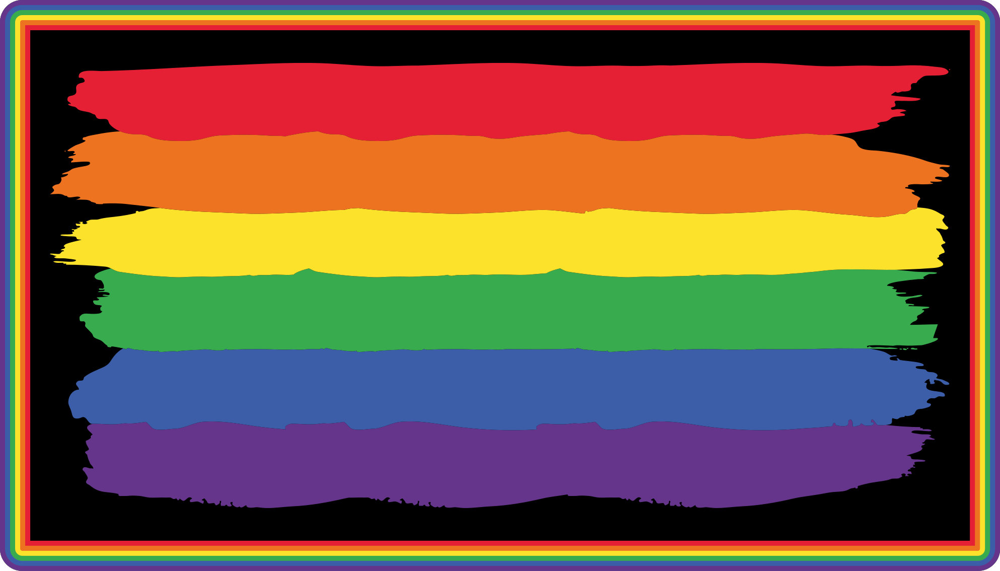Tapis vinyle rayures bandes arc-en-ciel colorées - TenStickers
