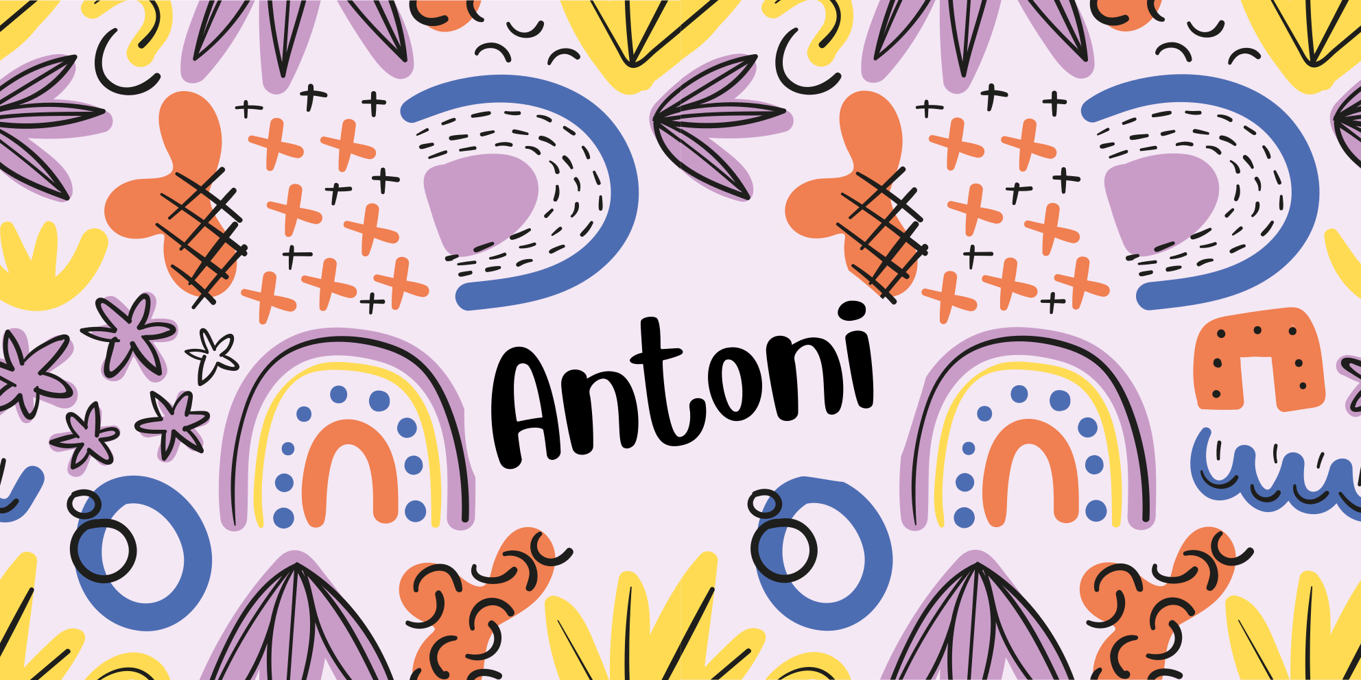 Tapis vinyle autres tapis géométrique nordique avec nom - TenStickers