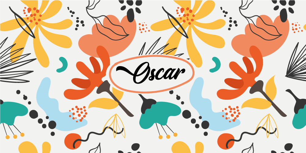 Tapis vinyle chambre fleurs abstraites personnalisées - TenStickers