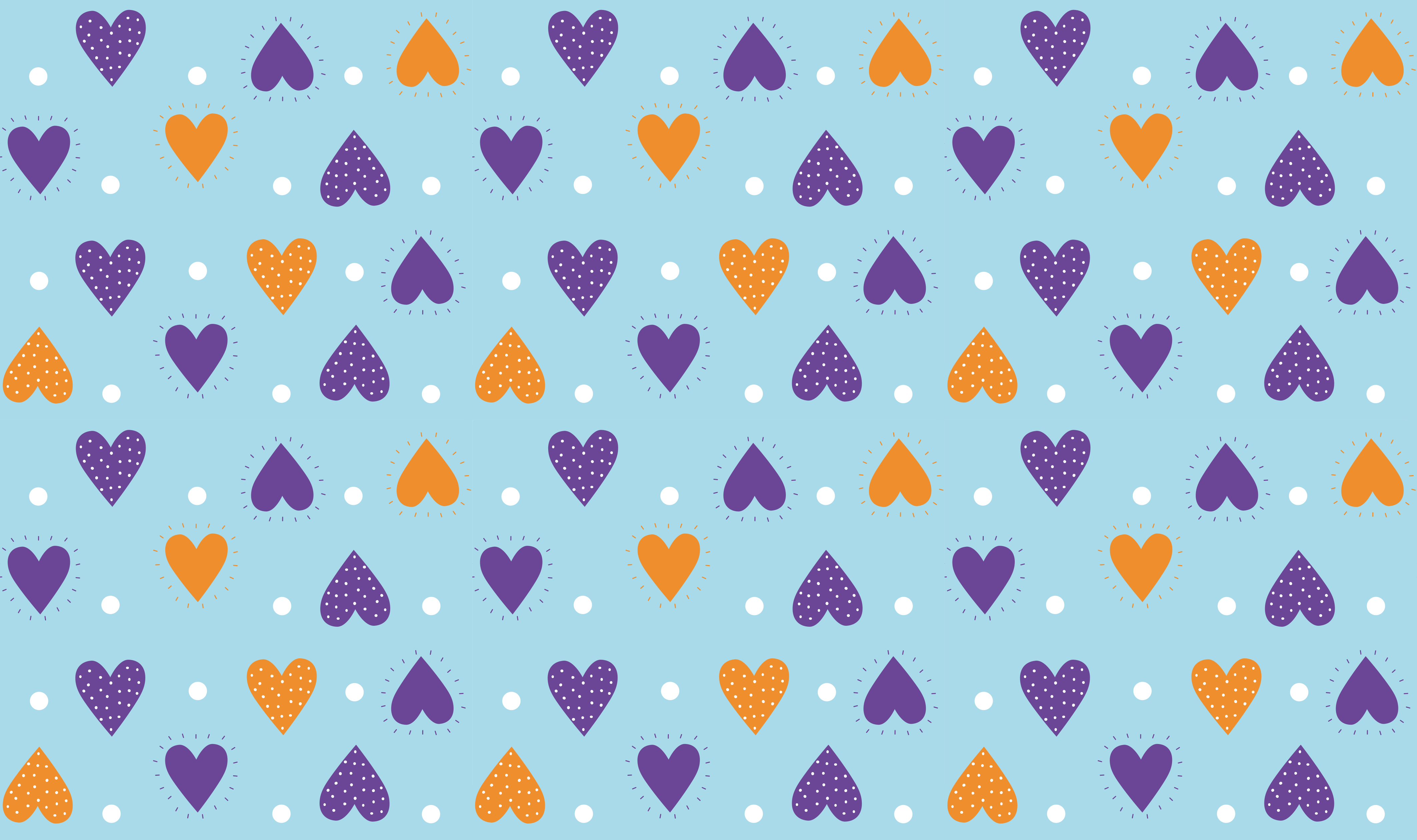 Tapis vinyle ado motif de coeur coloré - TenStickers