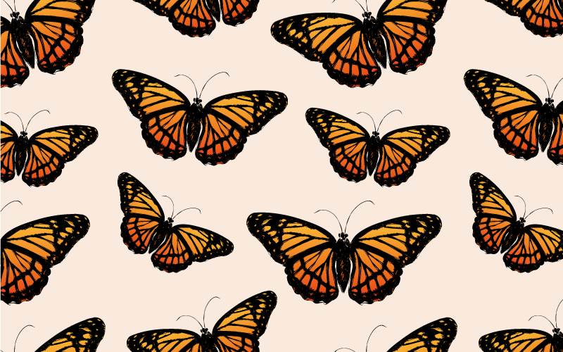 Tapis vinyle animal motif papillon vibrant - TenStickers
