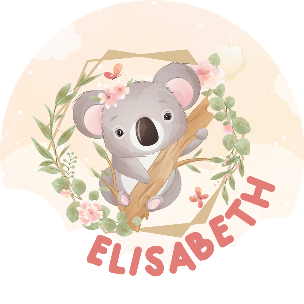 Tapis vinyle personnalisé art de koala adorable - TenStickers