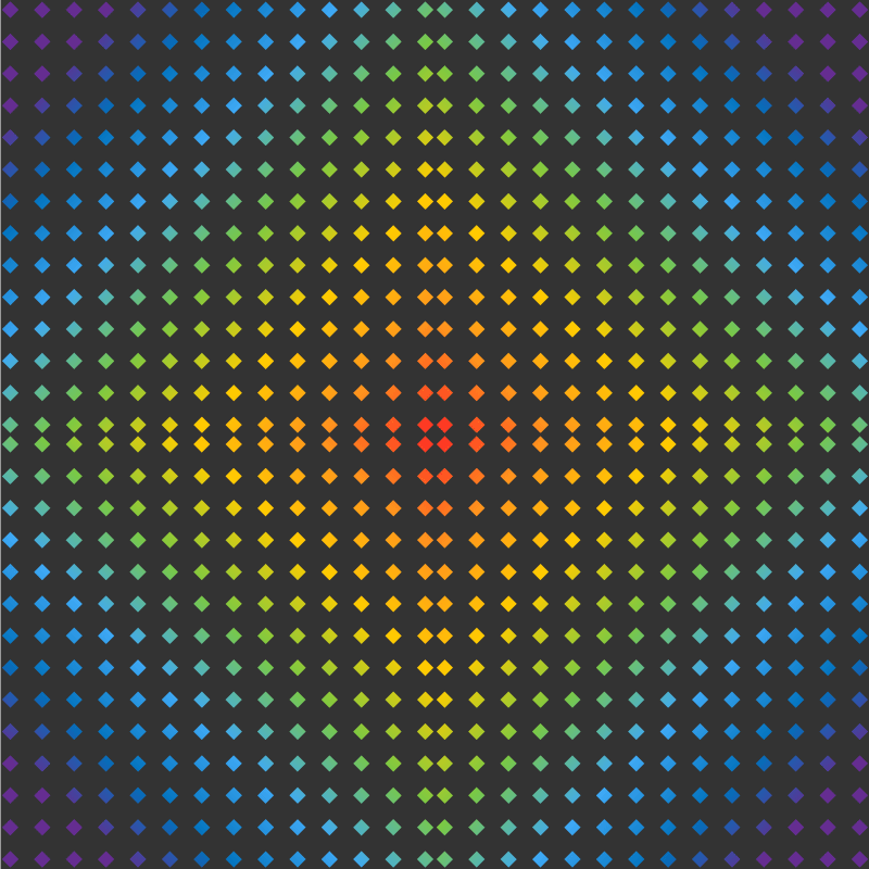 Tapis vinyle ado motif diamant arc-en-ciel - TenStickers