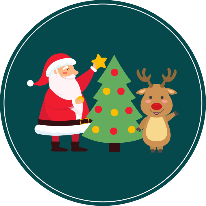 Tapis vinyle noël scène festive de noël - TenStickers