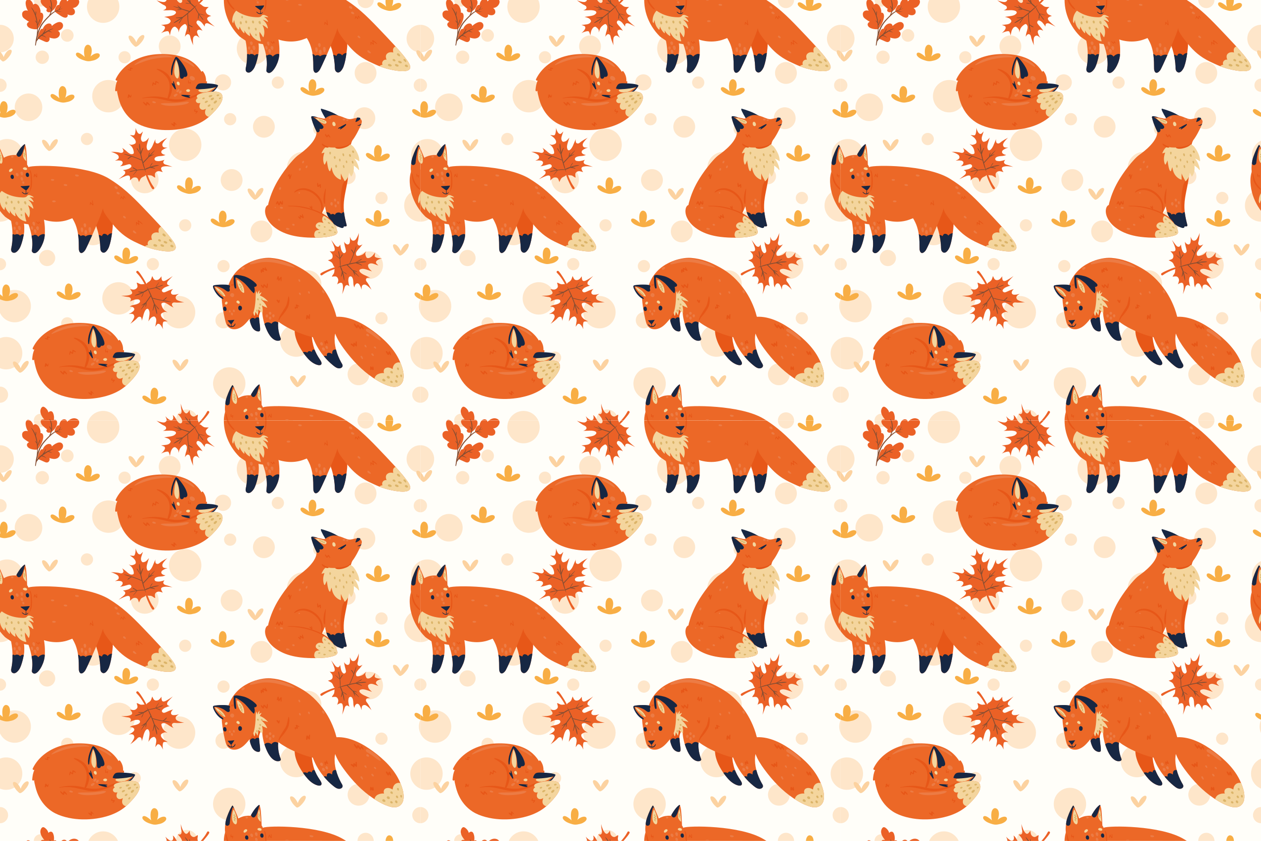 Tapis vinyle chambre bébé adorables motifs de renard - TenStickers