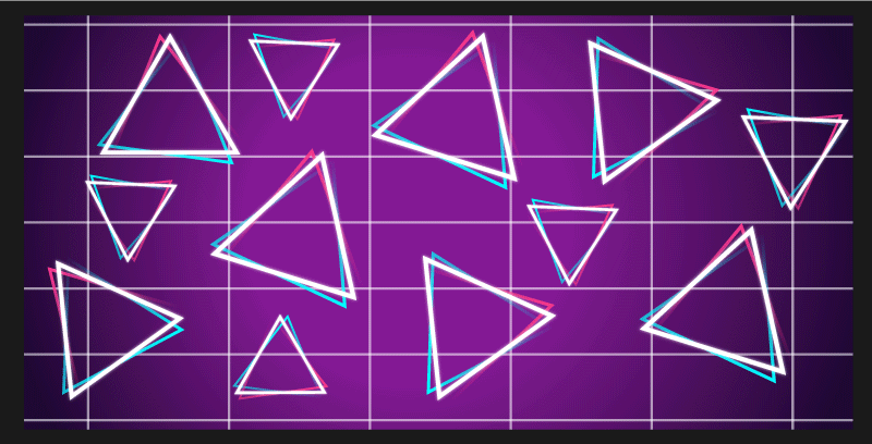 Tapis vinyle géométrique motif triangles vibrants - TenStickers