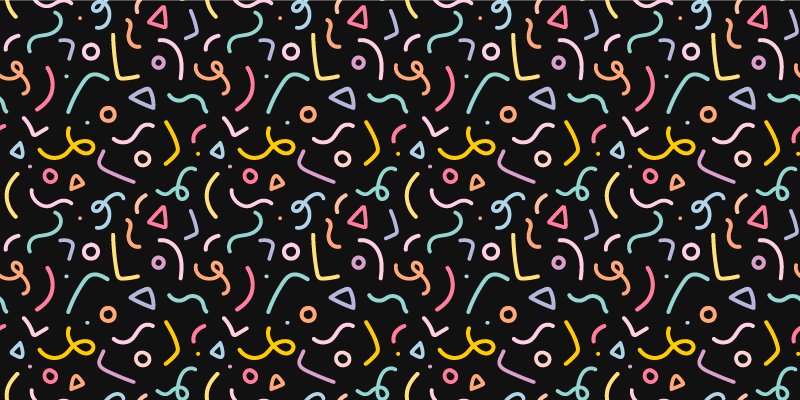 Tapis vinyle géométrique tourbillons abstraits colorés - TenStickers