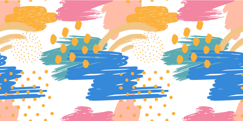 Tapis vinyle moderne coups de pinceau colorés - TenStickers