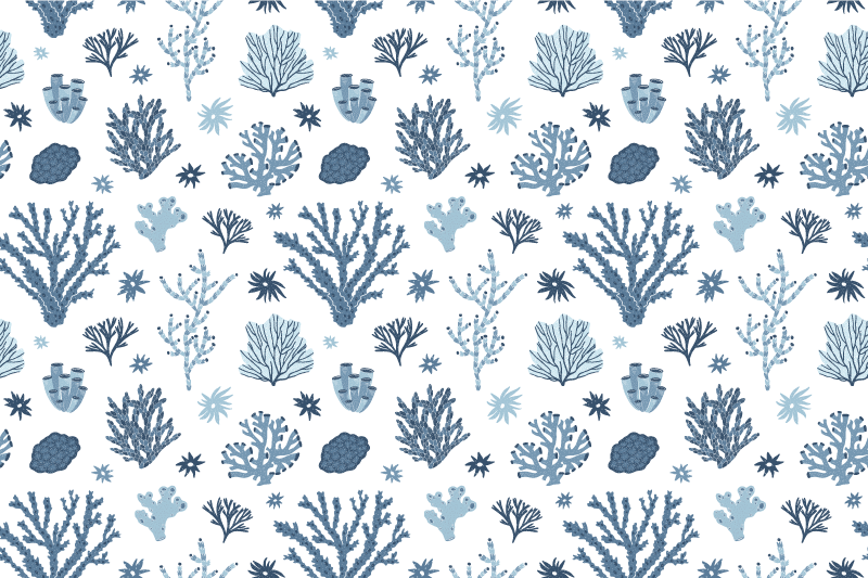Tapis vinyle nature motif de récif corallien - TenStickers