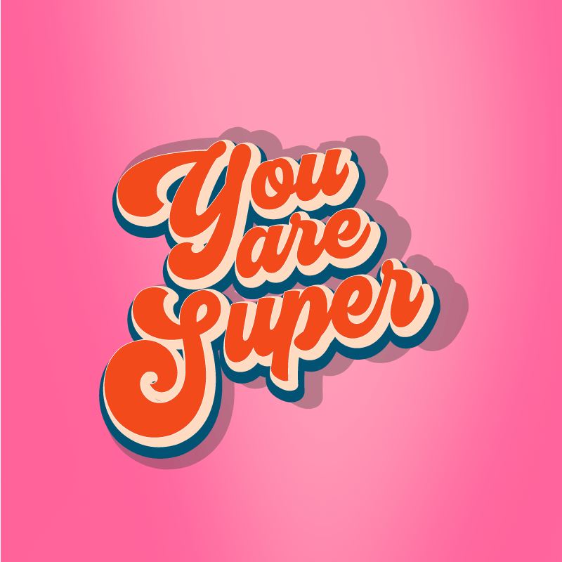 Tapis vinyle ado tu es super - TenStickers