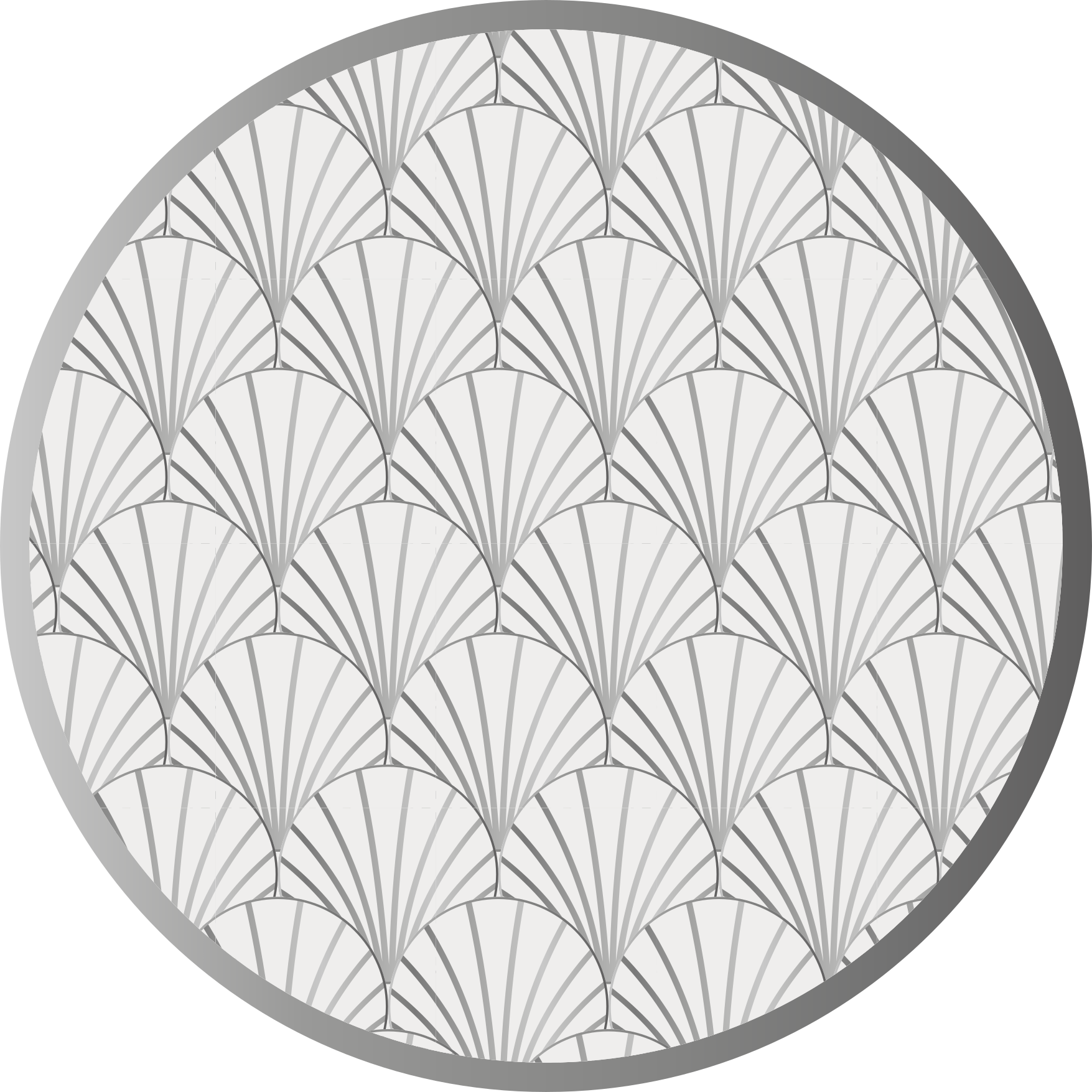 Tapis vinyle salle de bain motif d'éventail élégant - TenStickers