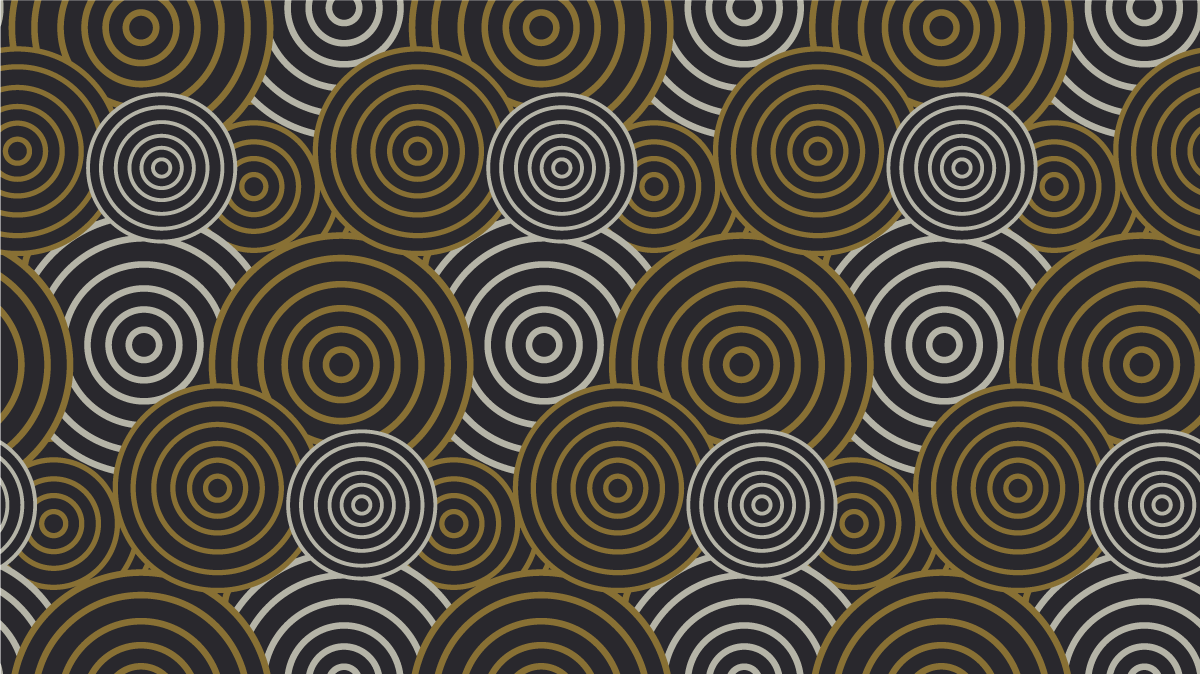 Tapis vinyle géométrique cercles en contraste - TenStickers