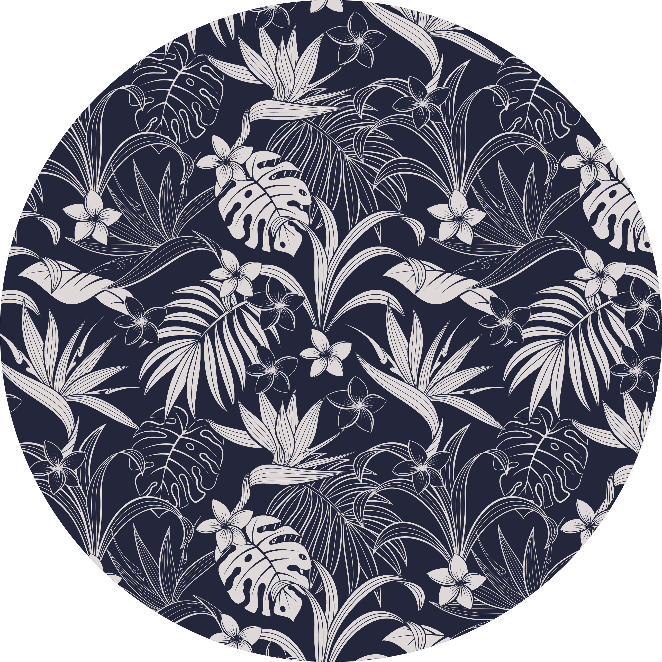 Tapis vinyle nature imprimé jungle florale - TenStickers
