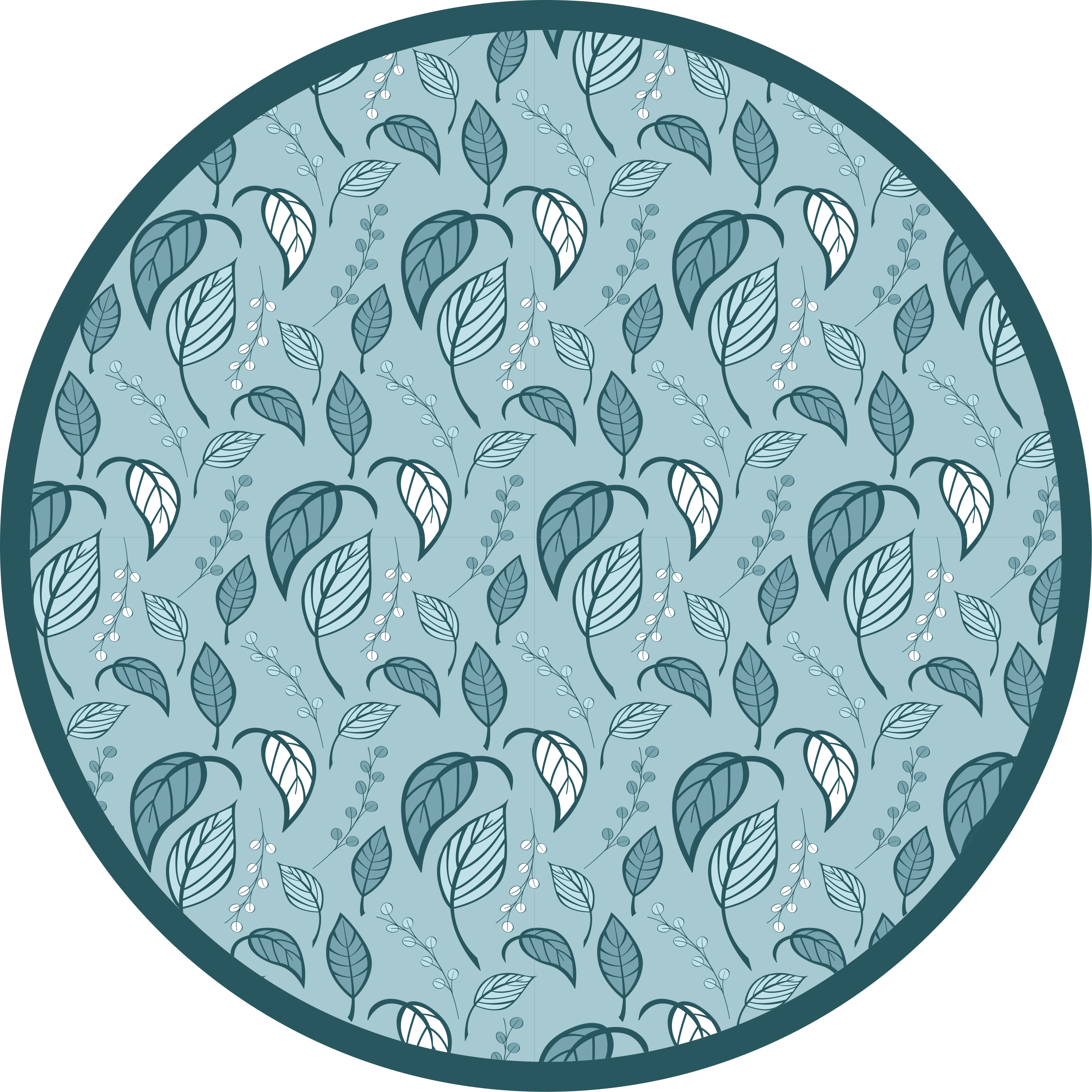 Tapis vinyle fleurs et plantes motif de feuillage - TenStickers