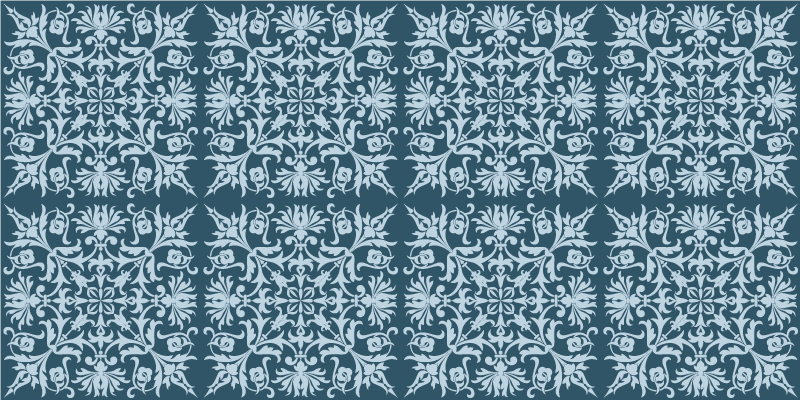 Tapis vinyle fleurs et plantes plan de motif floral - TenStickers