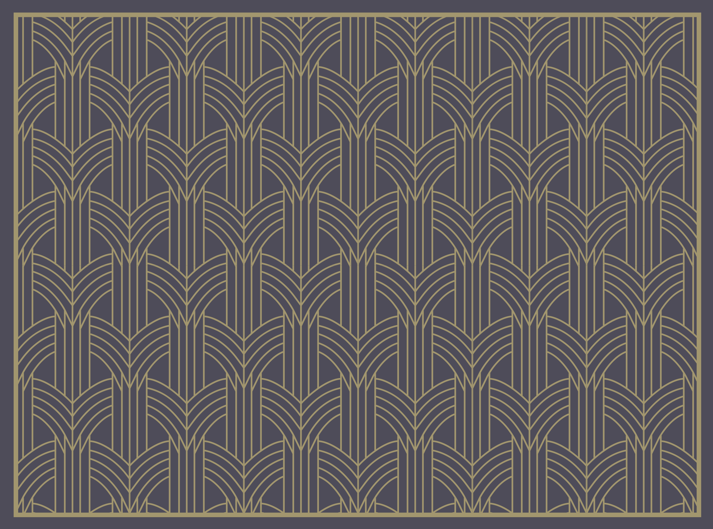 Tapis vinyle géométrique art déco gris foncé - TenStickers