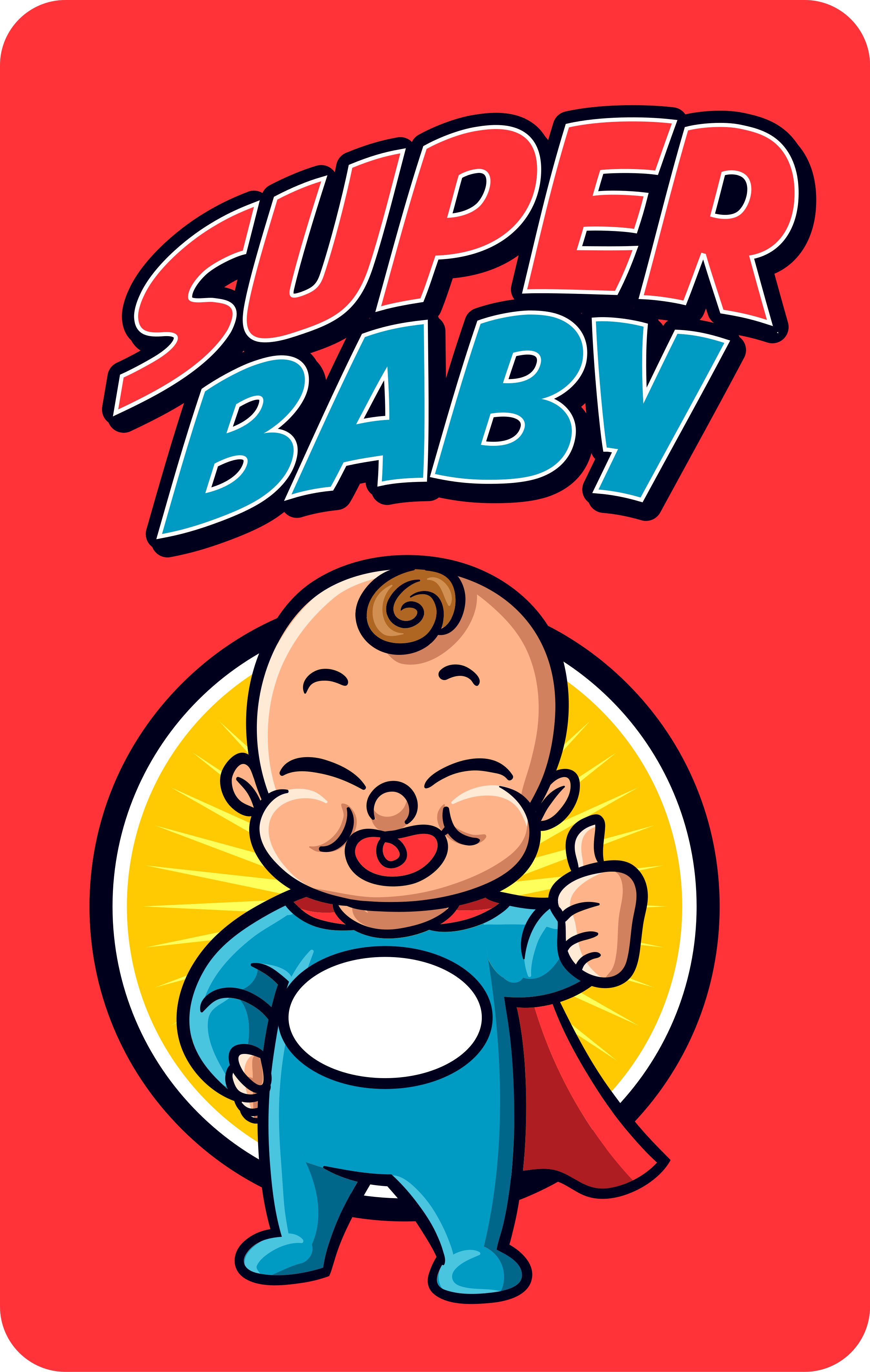 Tapis vinyle chambre bébé thème bébé super-héros - TenStickers