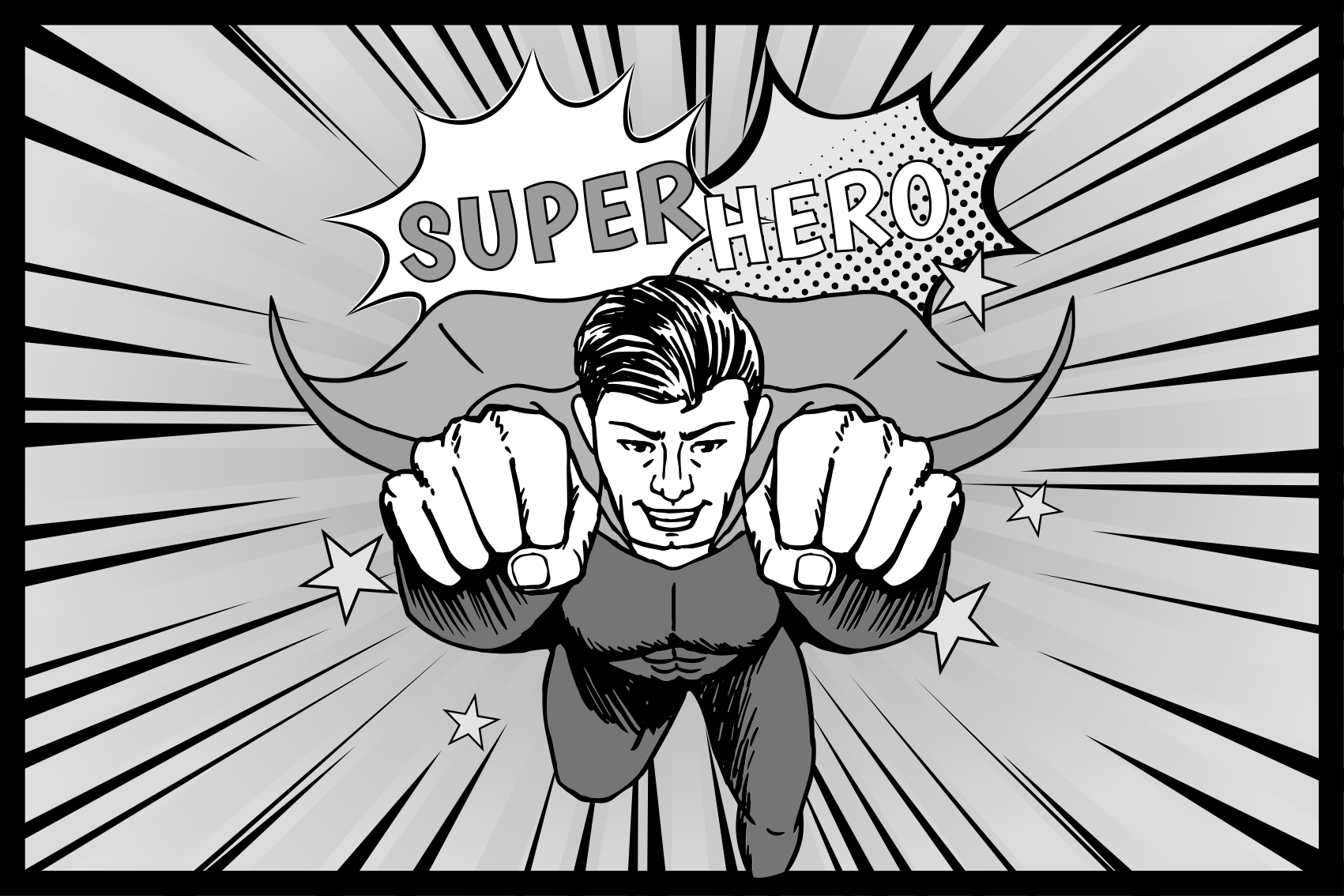 Tapis vinyle pour enfants graphique de super-héros dynamique - TenStickers