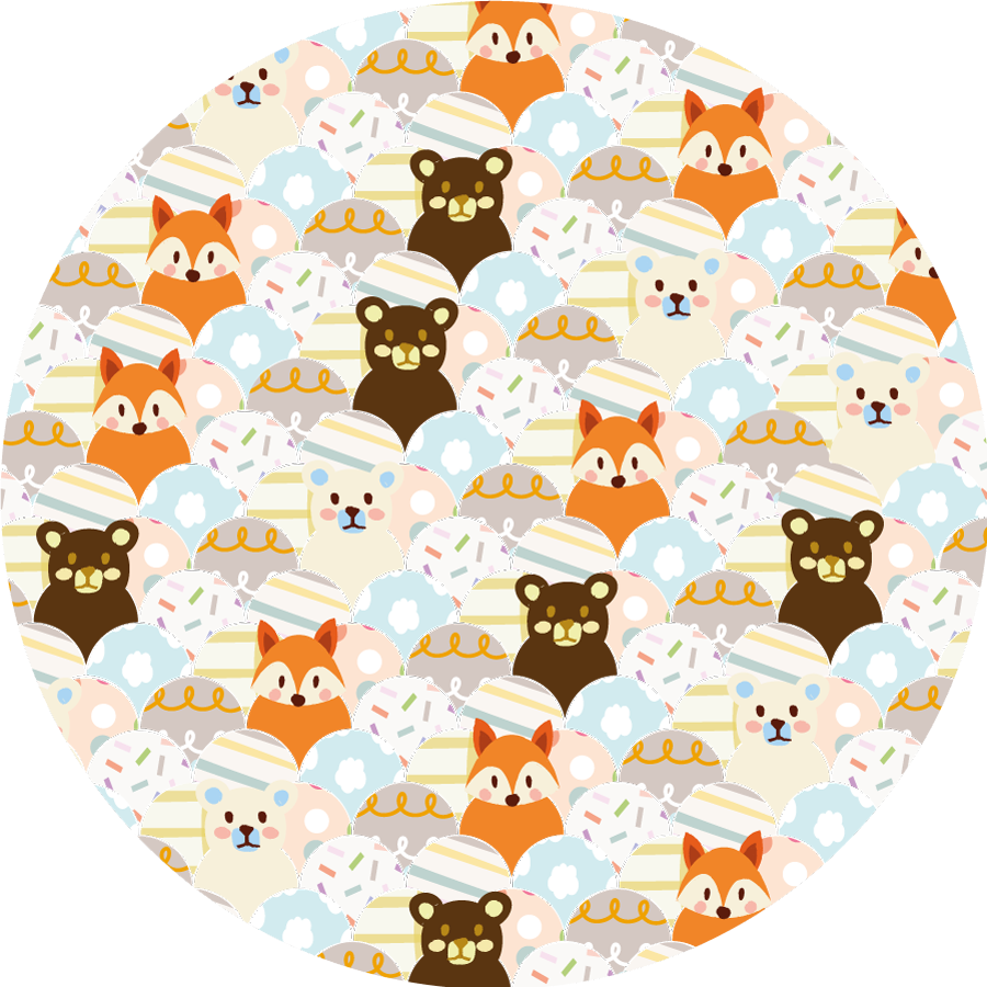 Tapis vinyle chambre bébé adorable motif animalier - TenStickers