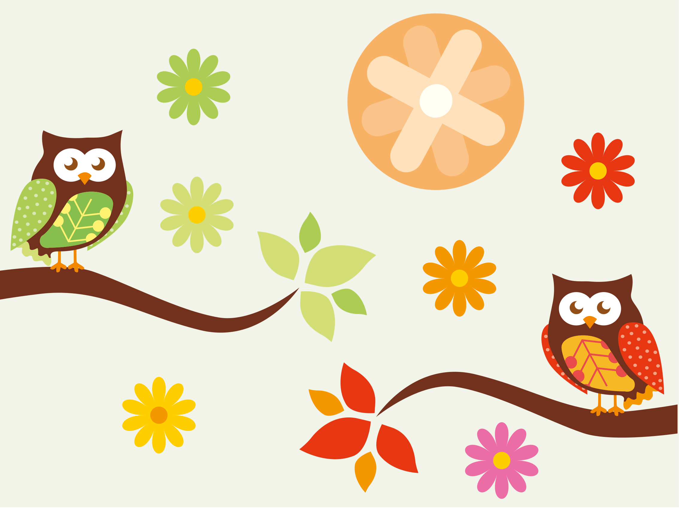 Tapis vinyle autres tapis chouettes colorées de la crèche - TenStickers