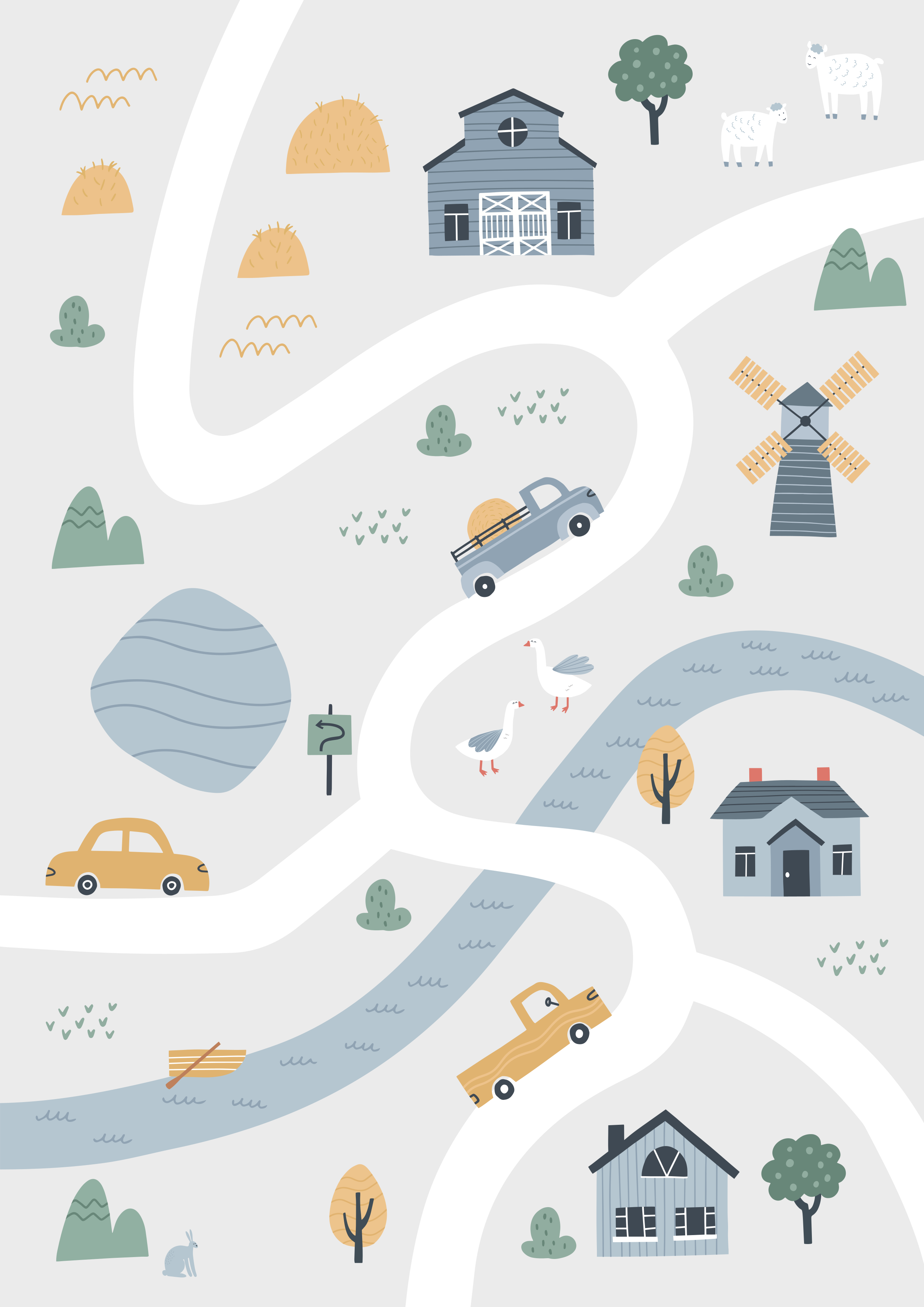 Tapis vinyle autouroute conception de route ludique - TenStickers