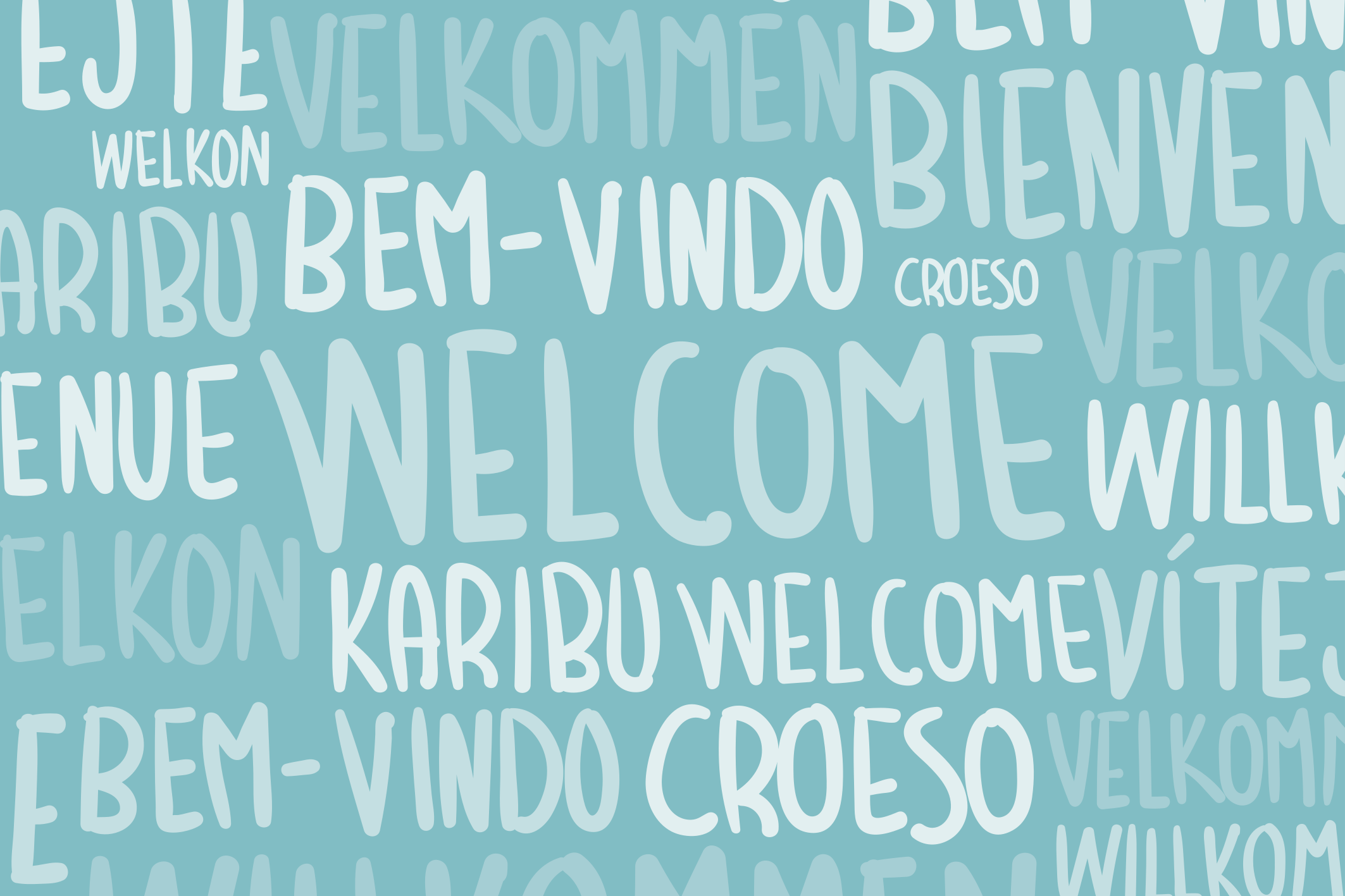Tapis vinyle citation texte de bienvenue multilingue - TenStickers