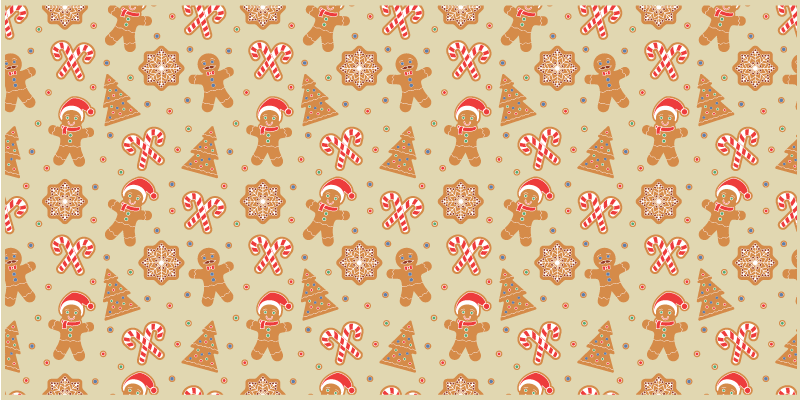 Tapis vinyle noël modèles de vacances festives - TenStickers