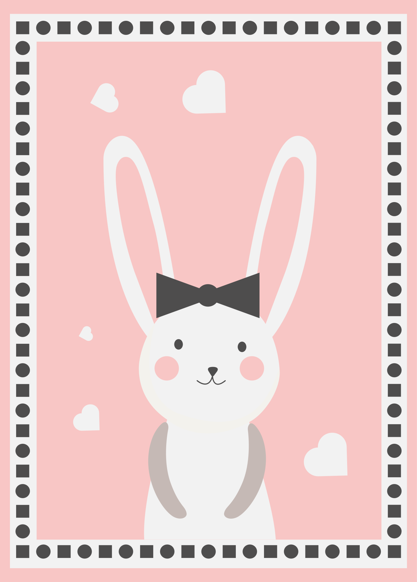 Tapis vinyle chambre bébé avec lapin - TenStickers