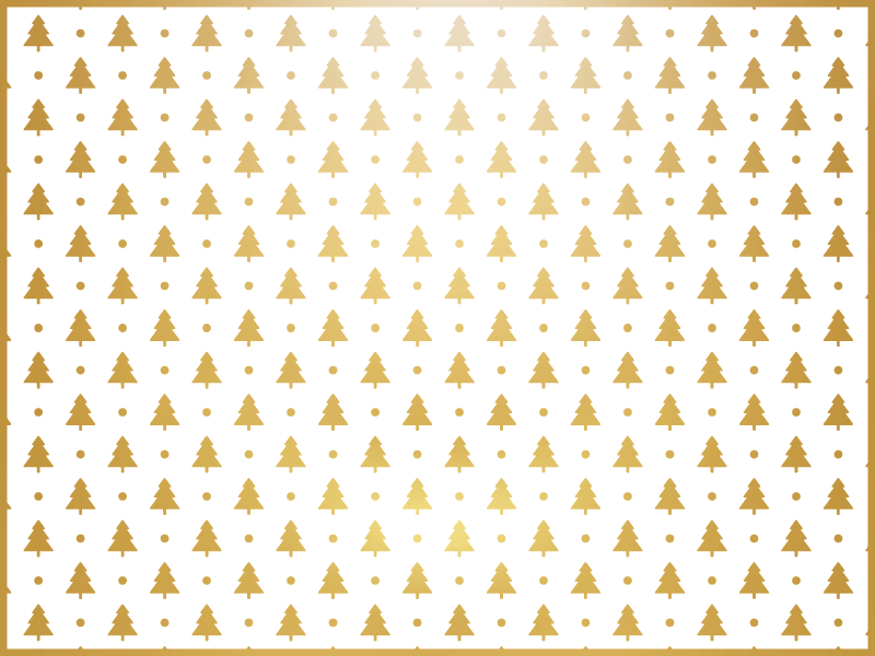 Tapis vinyle Noël motif festif de sapins dorés - TenStickers